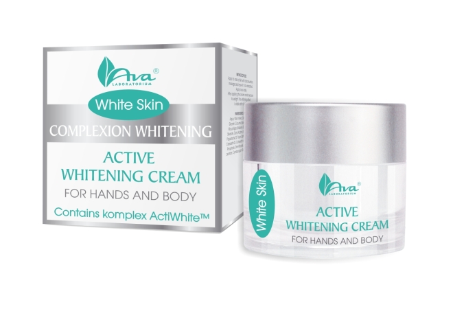 White skin cream for hands and body